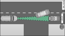 Vehicle changing lane and vehicle stationary